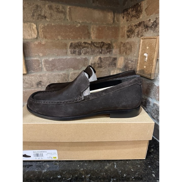 Vince Men Miles Suede Moccasin-style Loafer‎ Slip on Shoes Cocoa Brown Size 11.5 main image 9